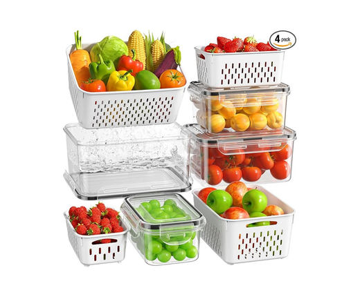 XP 4-Piece Large Fruit Storage Container Set